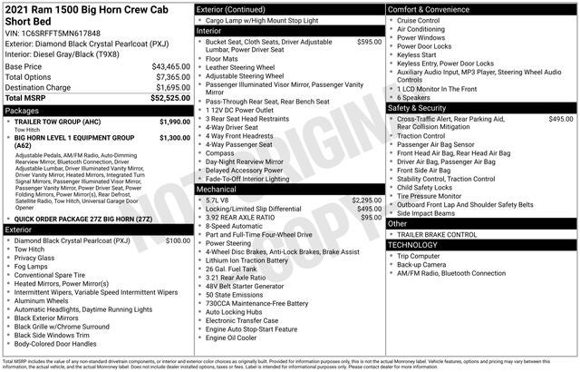 2021 RAM 1500 Big Horn/Lone Star