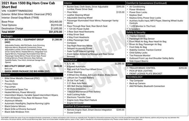 2021 RAM 1500 Big Horn/Lone Star