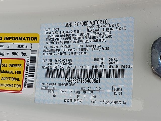 2025 Ford Mustang GT Premium 60 th ANNIVERSEY