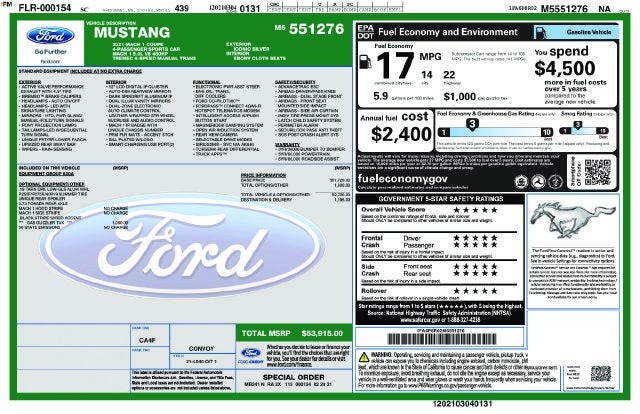 2021 Ford Mustang Mach 1