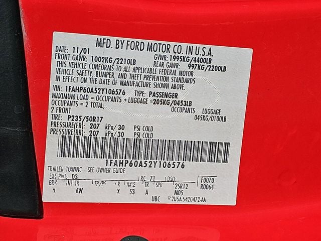 2002 Ford Thunderbird Base