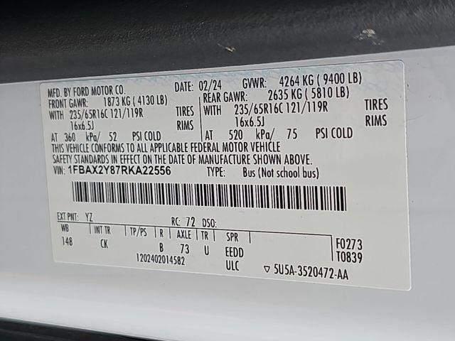 2024 Ford Transit-350 XLT 15 passenger