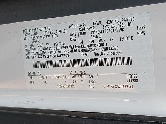 2024 Ford Transit-350 XLT