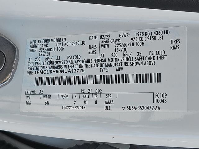 2022 Ford Escape SEL