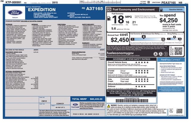 2023 Ford Expedition Limited STEALTH PACKAGE