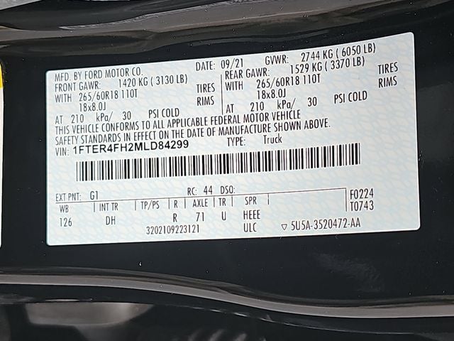 2021 Ford Ranger Lariat