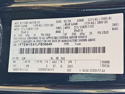 2020 Ford F-150 Lariat