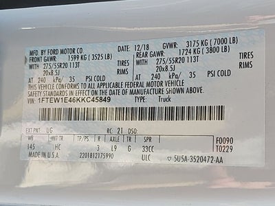 2019 Ford F-150 Lariat