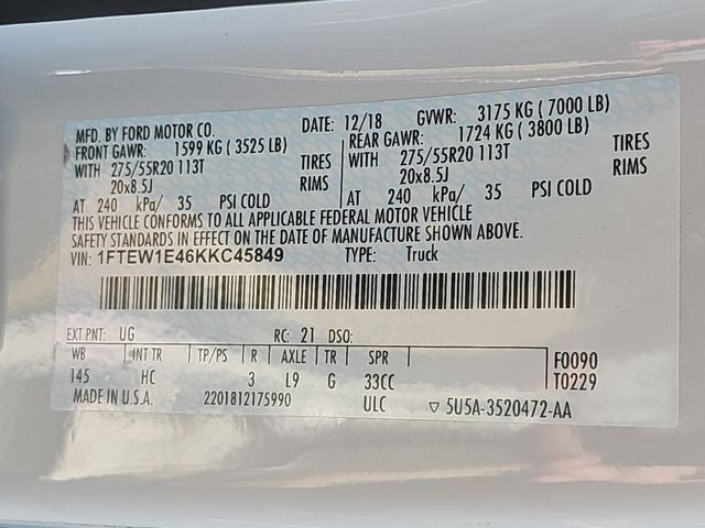 2019 Ford F-150 Lariat