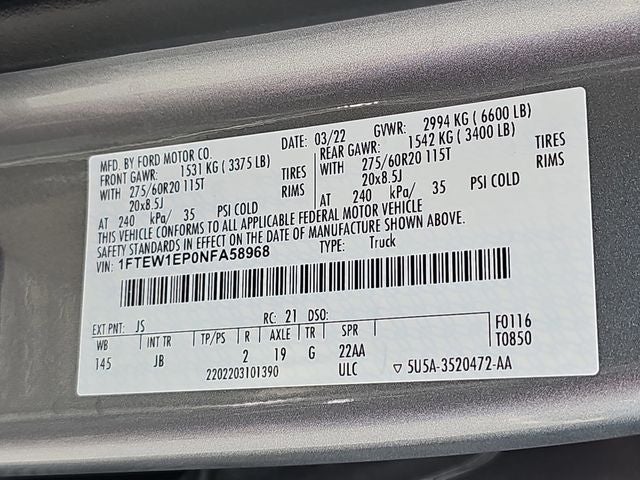 2022 Ford F-150 XL