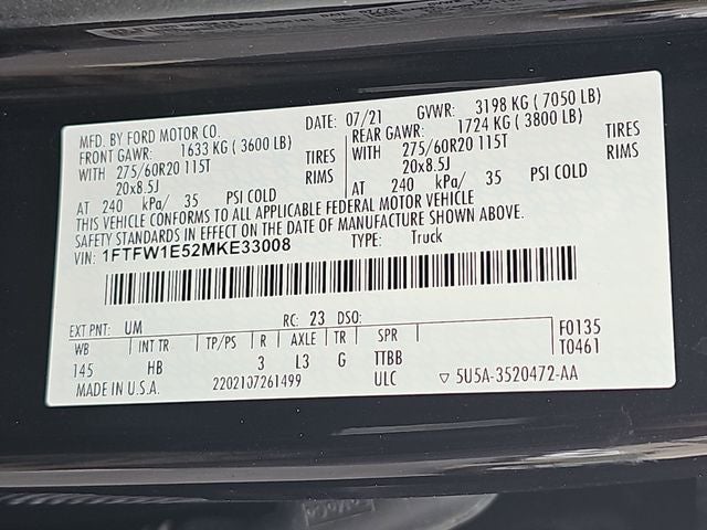 2021 Ford F-150 Lariat