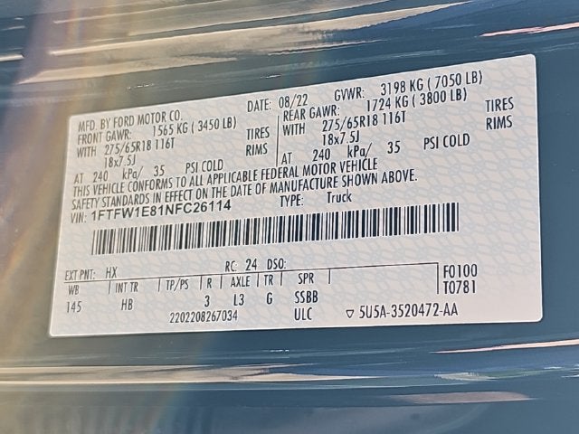 2022 Ford F-150 Lariat