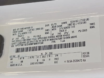 2021 Ford F-150 Platinum