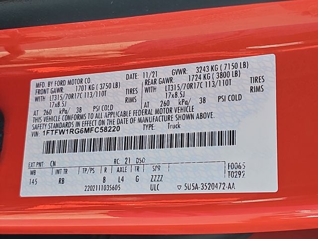 2021 Ford F-150 Raptor