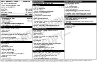 2023 Chevrolet Camaro 2LT 2LT