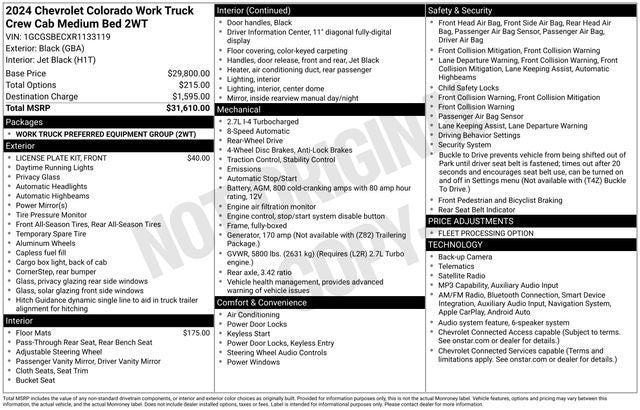 2024 Chevrolet Colorado Work Truck