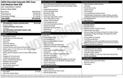 2020 Chevrolet Colorado ZR2