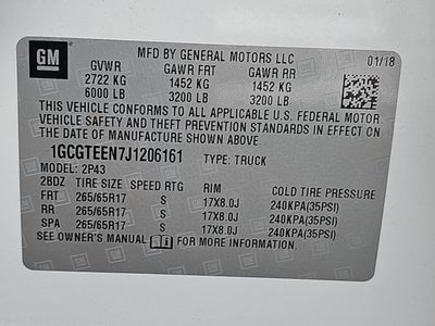 2018 Chevrolet Colorado ZR2