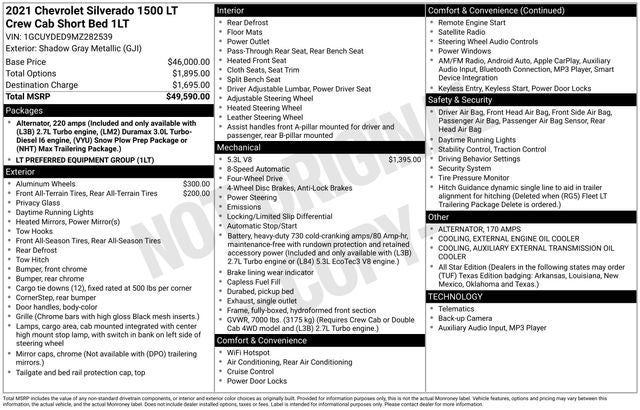 2021 Chevrolet Silverado 1500 LT LT1