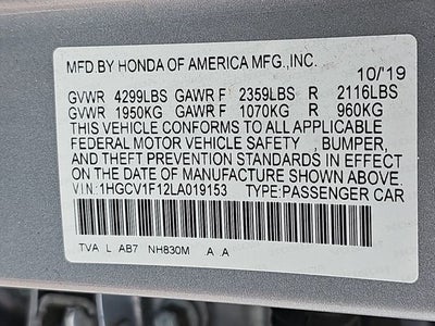 2020 Honda Accord LX