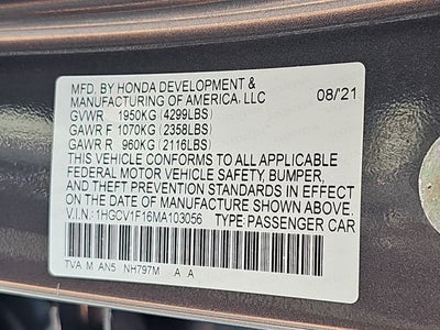 2021 Honda Accord LX