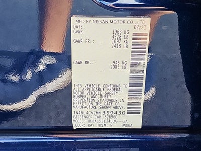 2021 Nissan Altima 2.5 SR
