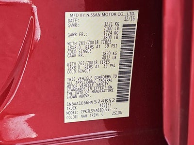 2017 Nissan Titan SV