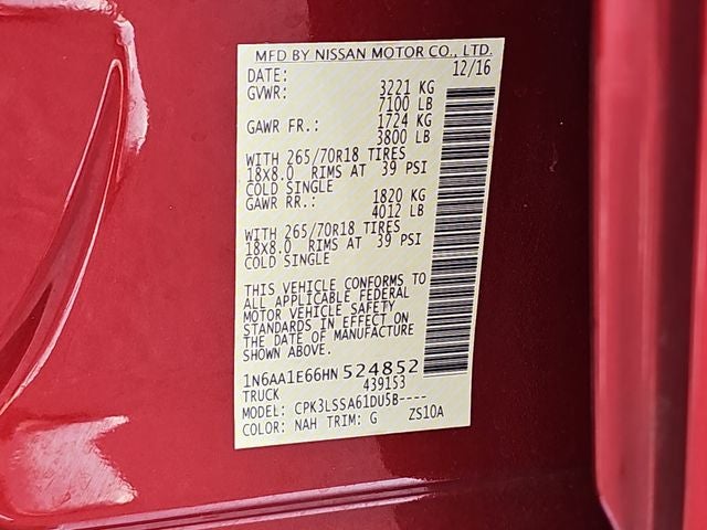 2017 Nissan Titan SV