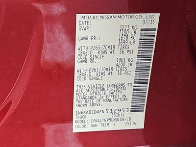 2015 Nissan Titan SV WTP