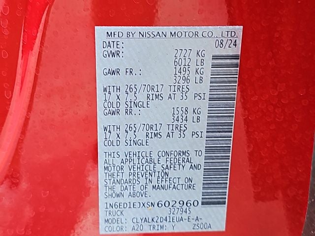 2025 Nissan Frontier PRO-X