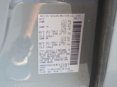 2025 Nissan Frontier PRO-4X