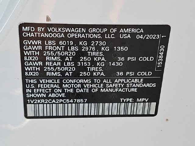 2023 Volkswagen Atlas 3.6L V6 SE w/Technology