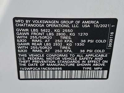 2022 Volkswagen Atlas 2.0T SE w/Technology