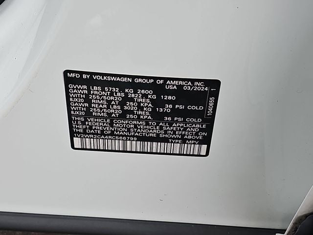 2024 Volkswagen Atlas 2.0T SE w/Technology