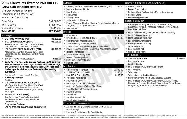 2025 Chevrolet Silverado 2500HD LTZ