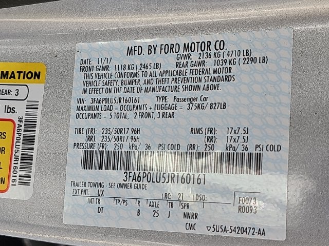 2018 Ford Fusion Hybrid SE