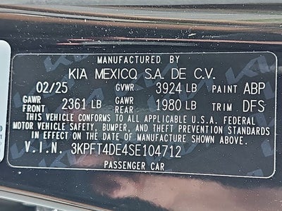2025 Kia K4 LXS
