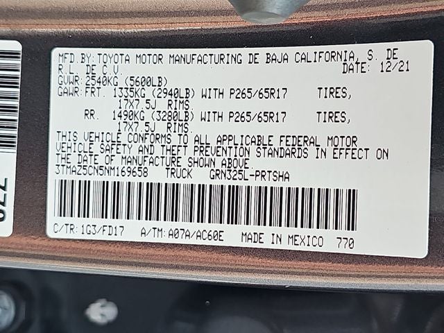 2022 Toyota Tacoma TRD Sport V6