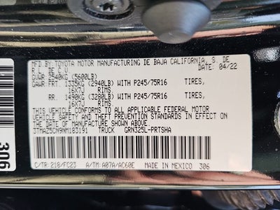 2022 Toyota Tacoma SR5 V6