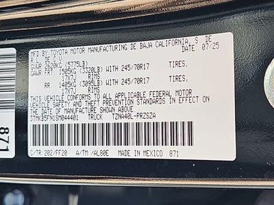 2025 Toyota Tacoma SR5