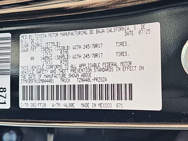 2025 Toyota Tacoma SR5