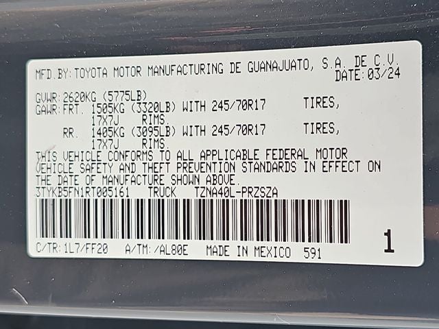 2024 Toyota Tacoma SR5