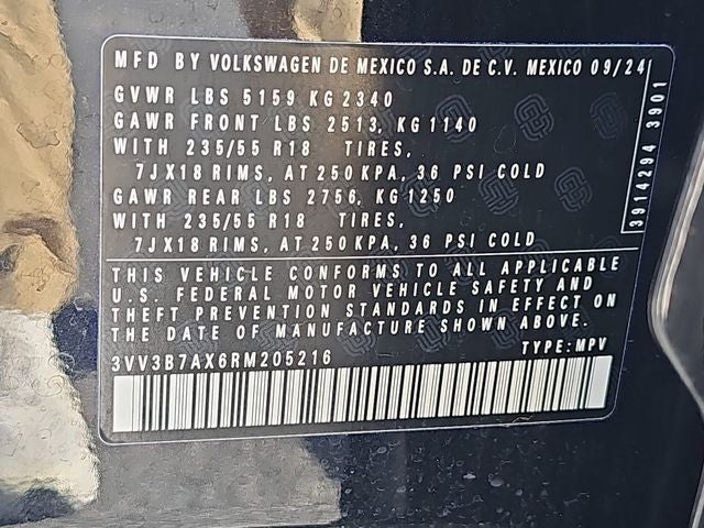 2024 Volkswagen Tiguan 2.0T SE