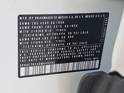 2025 Volkswagen Taos 1.5T SE