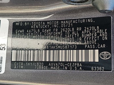2021 Toyota Camry XSE