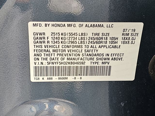 2019 Honda Pilot EX