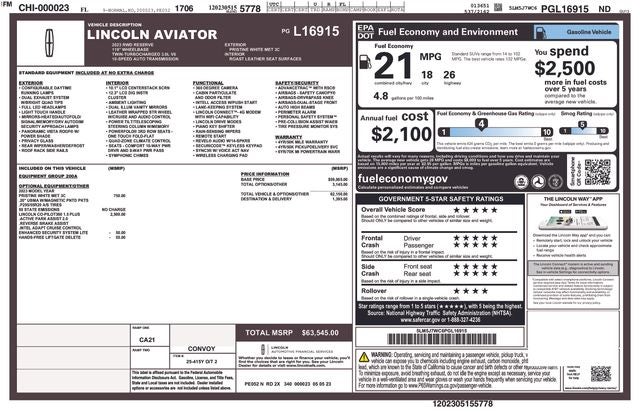 2023 Lincoln Aviator Reserve