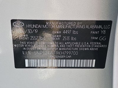 2019 Hyundai Sonata SE