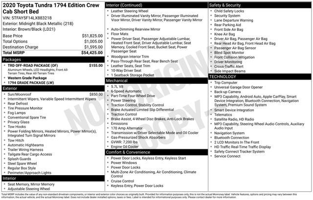 2020 Toyota Tundra 1794