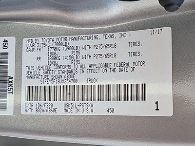 2018 Toyota Tundra SR5 CrewMax